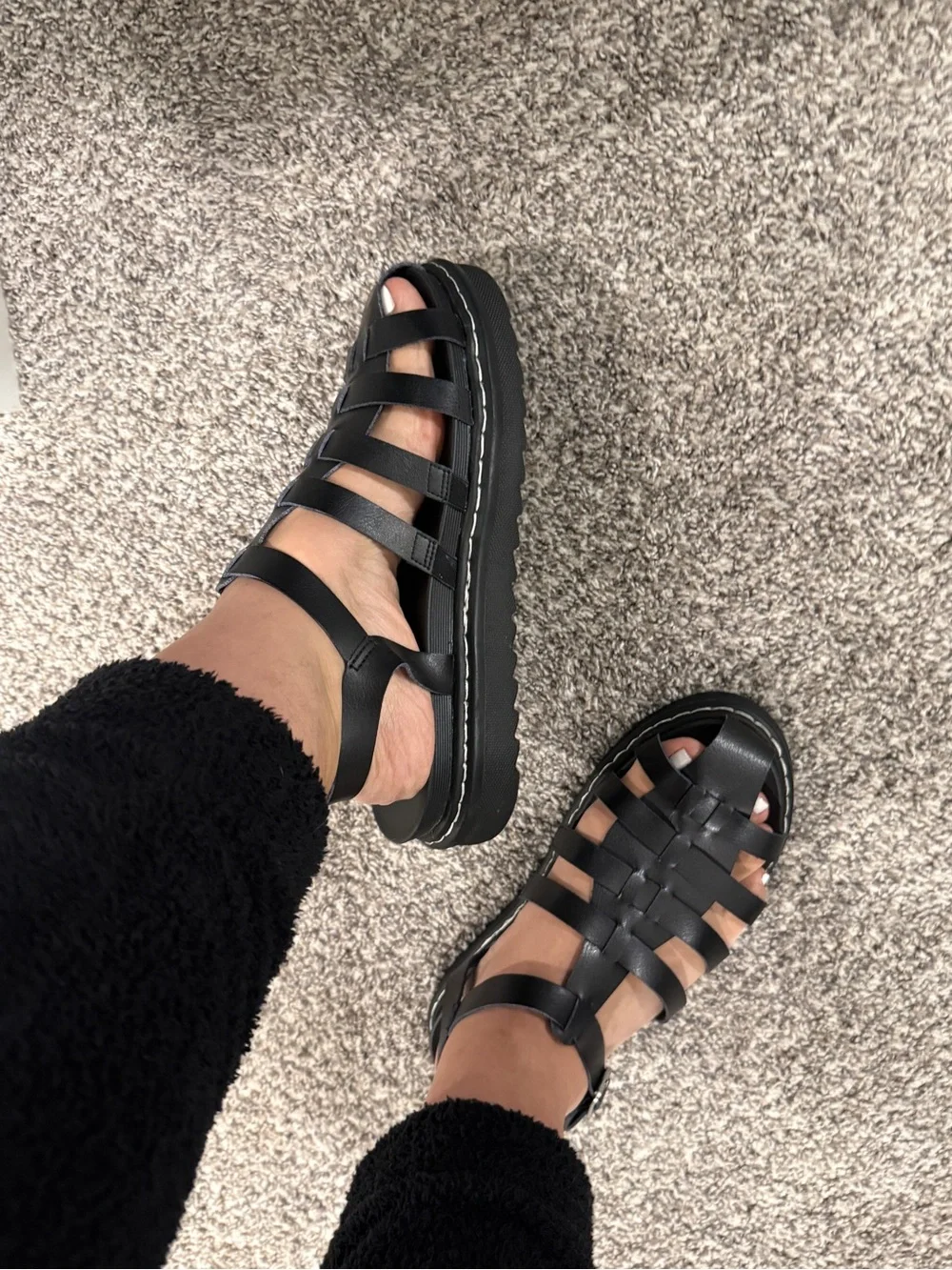 torrid Black Woven Strap Fisherman Sandals
